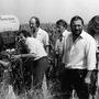 Sur le tournage du "Cavaleur", en 1978 - De g. à d. : Philippe Bordas, à l'œilleton de la caméra, Yves Agostini, Philippe de (…) 