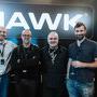L'AFC en visite chez Hawk : Jiri Bartunek, Christian Abomnes, Alexander Bscheidl et Pierre-Hugues Galien - Photo Katarzyna Średnicka 