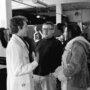 Woody Harrelson, Miloš Forman et Courtney Love - sur le tournage de Lary Flynt 