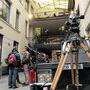 Pied en bois et Caméflex sur le plateau avant de la Cadillac - Photo Jean-Noël Ferragut / AFC - Micro Salon 2014 