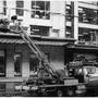 A crane on a Mercury camera car in front of Samaritaine, in 1966 - Bernard Château Collection 