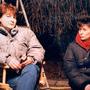 Josianne Balasko et Myriam Touzé sur le tournage de "Trop belle pour toi", en 1989 
