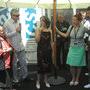 Annick Mullatier, à gauche, lors de sa dernière présence au Festival de Cannes en 2008 - De g. à d. : Annick, Pierre-William Glenn, Sandrine (...) 
