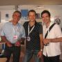 Alain Boutillot, Laurent Chalet et Antonio Riestra, sur le stand CST-AFC à Cannes, en 2007 - Photo Jean-Noël Ferragut 