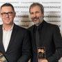 Greig Fraser et Denis Villeneuve, prix respectifs en mains - Photo Witek Szydłowski / Camerimage 