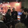 Visite d'Eric Garandeau (CNC) au Micro Salon, au centre en arrière-plan, entouré, de g. à d., de Jean-Yves Le Poulain et Pierre Andurand (...) 