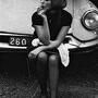 Jeanne Moreau sur le tournage de "La Mariée était en noir" 