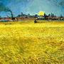 Vincent Van Gogh, "Champ de blé au soleil couchant" - 1888 
