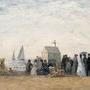 Eugène Boudin, "La Plage de Trouville", 1867 