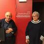Rauymond Depardon et Claudine Nougaret au sortir de la salle 
