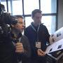 Philippe Valognes, Panavision Alga Techno, et Fabien Pisano sur le stand Sony - © Lubomir Bakchev - AFC 