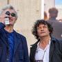 Wim Wenders et Gilles Porte discutant de la possible beauté des fausses teintes - Photo Sandrine Thesillat 