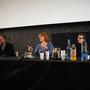 Thierry Beaumel (Eclair), Caroline Champetier, Mathieu Leclerc (Mikros image) et Tommaso Vergallo (Digimage) lors de la table ronde DCP - Photo (...) 