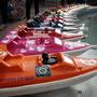 Les sauveteurs en mer miniatures du bassin de la Croisette, l'orange en première ligne - Photo Jean-Noël Ferragut 