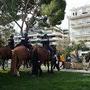 Policiers à cheval en prépa littéraire Cannes et Hippo-Cannes - Photo Jean-Noël Ferragut 
