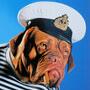 Capitaine de carte postale d'un yacht amarré sur le Vieux port de Cannes 