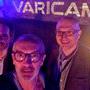 Autoportrait de Rémy Chevrin en compagnie de Luc Bara et André Métérian lors du dîner Panasonic 