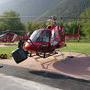 Hélicoptère équipé d'une tête Shotover en "nose mount" 