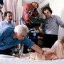Tournage de "La Passante du Sans-Souci", en 1982 - De g. à d. : Anne Mirman, Jean Penzer, Jacques Rouffio, Yves Agostini, en partie (…) 