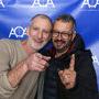 Matthieu Poirot-Delpech et Pierre Chevrin, le 24 novembre 2017 aux 10 ans de l'AOA - Photo AOA 