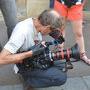 Scott Shelley tenant une Sony F55 équipée d'un Angénieux Optimo DP - DR 