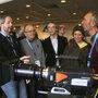 Véronique Cayla, directrice générale du CNC, en visite au Micro Salon sur le stand Panavision Alga Techno - Patrick Leplat, directeur Exploitation (...) 