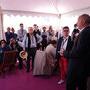 Pascal Gervais, de profil, Angelo Cosimano et les invités de la CST - Photo Jean-Noël Ferragut 