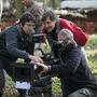 Jacques Cluzaud et une des équipes prise de vues sur le tournage des "Saisons" - Document Galatée 