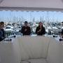 Les participants du CanneS prime Time - De g. à d. : Mélanie Toubeau, Evgenia Alexandrova, Mathieu Guetta, Alexia de Mari, Quentin du Fournet, (…) 