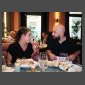 Jeanne Lapoirie et le directeur de la photographie Piotr Niemyjski lors d'un déjeuner Arri