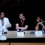 Léo Hinstin, Jonny Franklin et Nils de Mongrand pendant la Conférence Rosco / DMG - Photo Jean-Noël Ferragut 