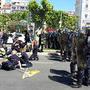 Manifestation de pompiers aux abords du Palais - Photo Angelo Cosimano 