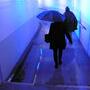 Couloir bleu au parapluie - Photo Jean-Noël Ferragut 