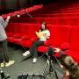 Tournage au cinéma de Feurs avec les élèves du collège Champagnat de Saint-Symphorien-sur-Coise - Photo Isabelle Dumas 