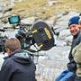 Luc Drion et Nicolas Vanier - Tournage de Belle et Sébastien (de dos Loïc Savoure) - Photo Éric Travers 