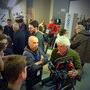 Franck Montagné et Jean-Yves Le Poulain sur le stand Angénieux - Photo Jean-Noël Ferragut / AFC - Micro Salon 2014 