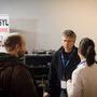 Jean-François Boucher et des visiteurs sur le stand Cinésyl - Photo Tristan Happel / AFC - Micro Salon 2014 