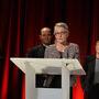 Agnès Godard, entre Emmanuel Sprauel et Claire Denis, lors de son intervention - Photo Alain Curvelier 