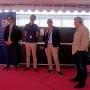 André Labbouz, à gauche, et les membres du Club des Partenaires CST Christie - Ciné Digital - Cinemeccanica - Photo Jean-Noël Ferragut 