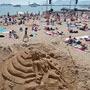 Château de sable et écran de la plage - © AFC Photo Jean-Noël Ferragut 