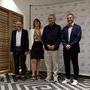 Dominique Rouchon, Séverine Serrano, Darius Khondji et Christophe Remontet posent pour les photographes - Photo Jean-Noël Ferragut 