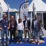 De g. à d. : Olivier Sibenaler, Frantz Delbecque, Catherine Athon, Frédéric Baroudel et Thierry Beaumel, d'Eclair Group - Photo Pauline Maillet 