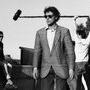 Patrick Grandperret sur le tournage de "Mona et moi", en 1990 - Photo Bernard Fau 