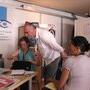 Nathalie d'Outreligne, Philippe Van Leeuw, Mathilde Demy - sur l'espace AFC-CST (Photo Jean-Jacques Bouhon) 