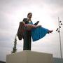 Une statue à l'extérieur du RAI d'Amsterdam... - Photo Vincent Jeannot / AFC 
