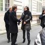 Eric Garandeau, président du CNC, et, derrière lui, Marc Nicolas, directeur général de La fémis, accueillent Aurélie Filippetti - Photo Pauline (...) 