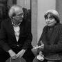 Marc Nicolas et Agnès Varda, à La fémis en novembre 2014 - Photo Jean-Jacques Bouhon 