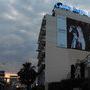 Tombée du jour sur "Cannes fait le mur" avec Sophie Marceau - Photo Jean-Noël Ferragut 