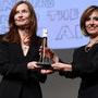 Isabelle Huppert et Elizabeta Kanceska Milevska, ministre de la Culture - DR 