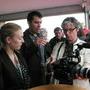 Audrey Lefebvre explique les caractéristiques de la Sony NEX-FS700 - Photo JN Ferragut - AFC 